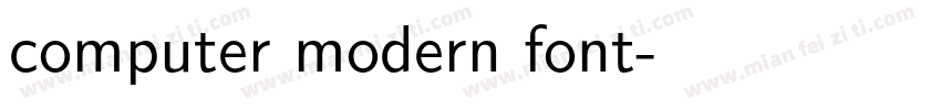 computer modern font字体转换